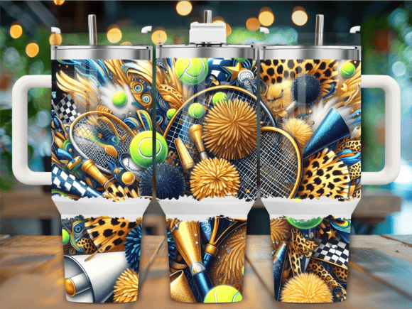 Cheer Tennis Mom Sports Tumbler Wrap Design Review