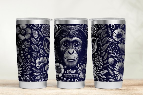 Chimpanzee Laser Tumbler SVG Design Review