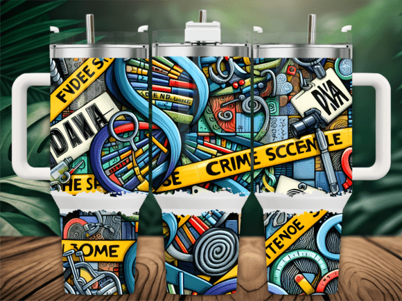Crime Scene DNA Detective Tumbler Wrap Graphics