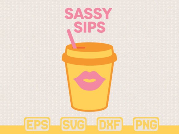 Sassy Coffee Cup SVG for T-Shirt Designs and Graphics
