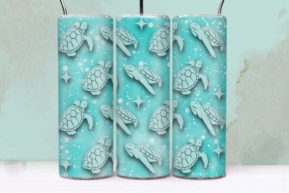 Sea Turtle Tumbler Wrap Graphics for Creative Projects