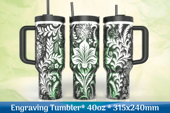 Sheridan Floral Tumbler SVG Engraving for Graphics and Laser Engraving