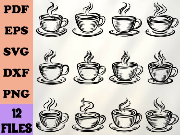Steaming Coffee Cup SVG for Crafts and Graphics